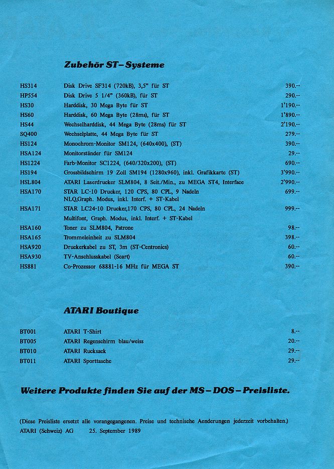 Atari Brochure 09.1989 (1,55 SFr = 1 Euro) - Scan by deep!sonic 01.2005