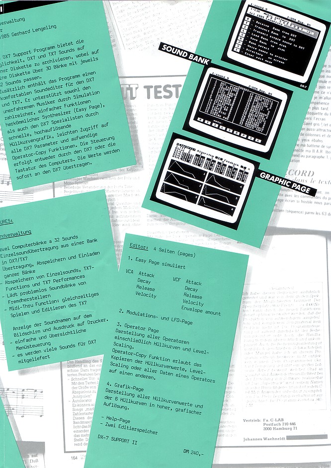 C-Lab Commodore Brochure, Scoretrack and Supertrack - Scan by deep!sonic 22.04.2007