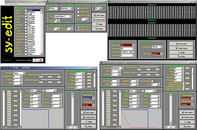 Editor Windows for Yamaha SY22 SY35 TG33 by deep!sonic 07.03.2010