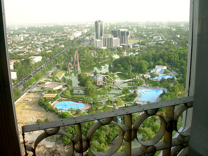 View from TV Tower Tashkent down in City