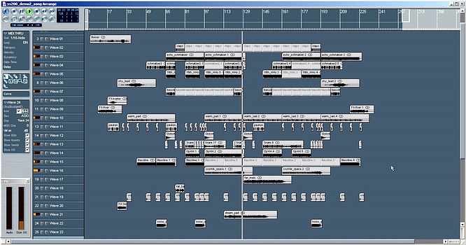 Audiotracks in Logic for YS200 Demo II