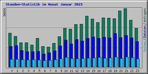 Stunden-Statistik im Monat Januar 2015