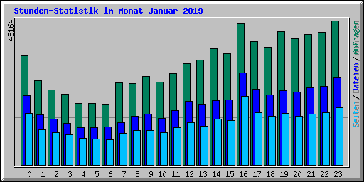 Stunden-Statistik im Monat Januar 2019